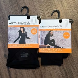 Cuddl Duds Leggings and Long sleeve top, size S
